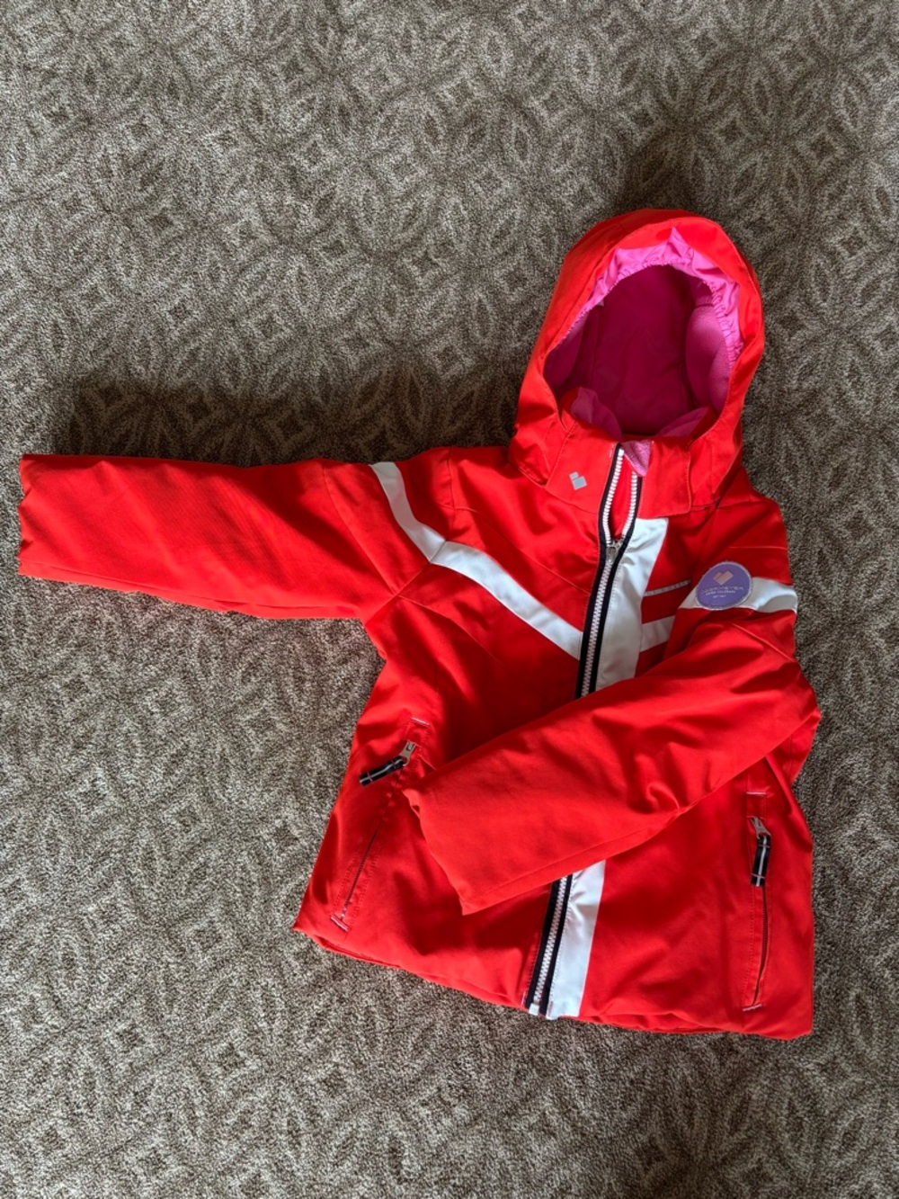Obermeyer Cara Mia Insulated Ski Jacket with Faux Fur - Picture 4 of 7